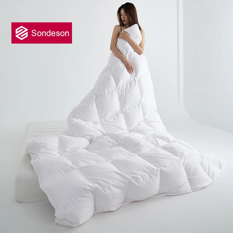 couette luxe 100 pourcent duvet d oie hiver toutes saisons 100 pourcent coton