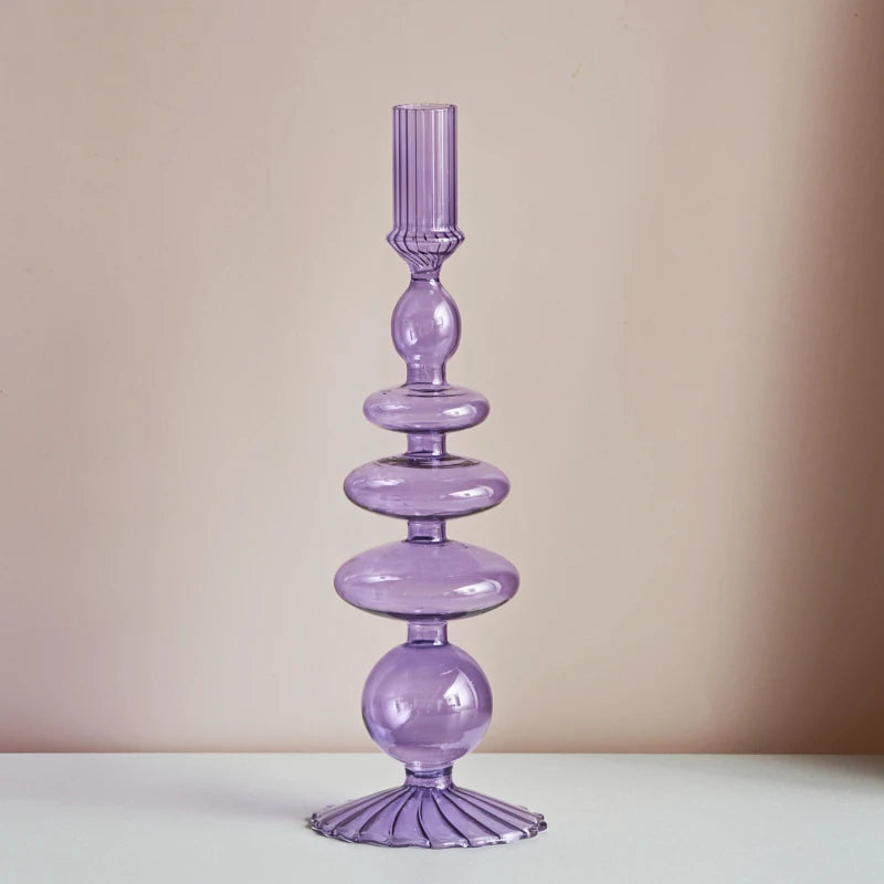 bougeoirs en verre pour décoration de mariage et cadeau Noël