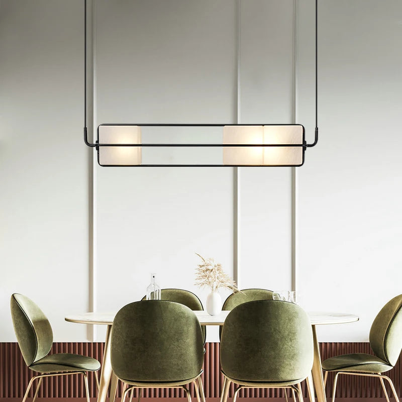 suspension en verre moderne pour éclairage de luxe intérieur