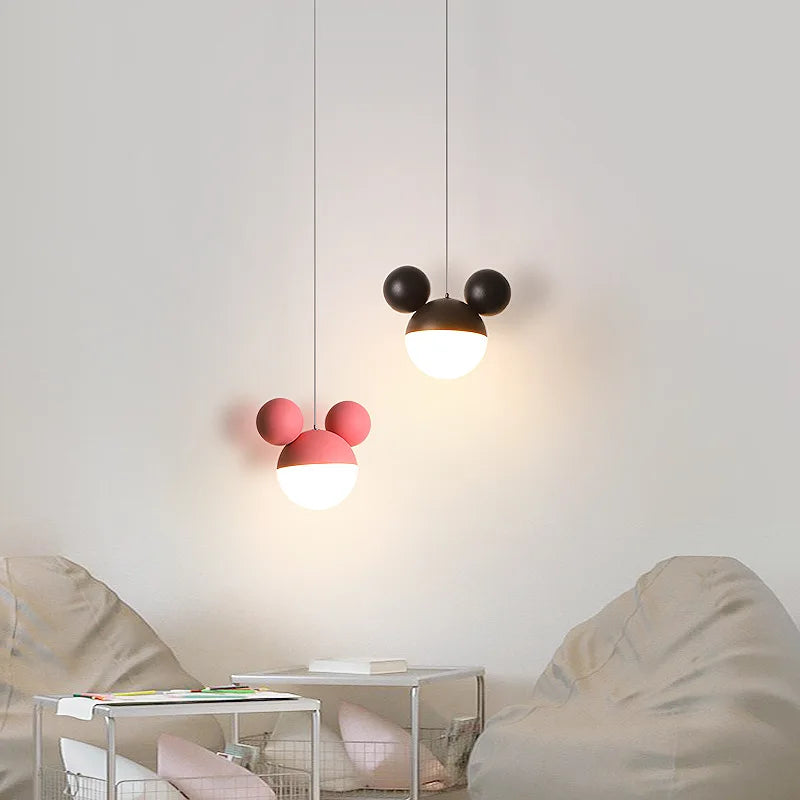 suspension mickey lampe moderne créative pour enfant