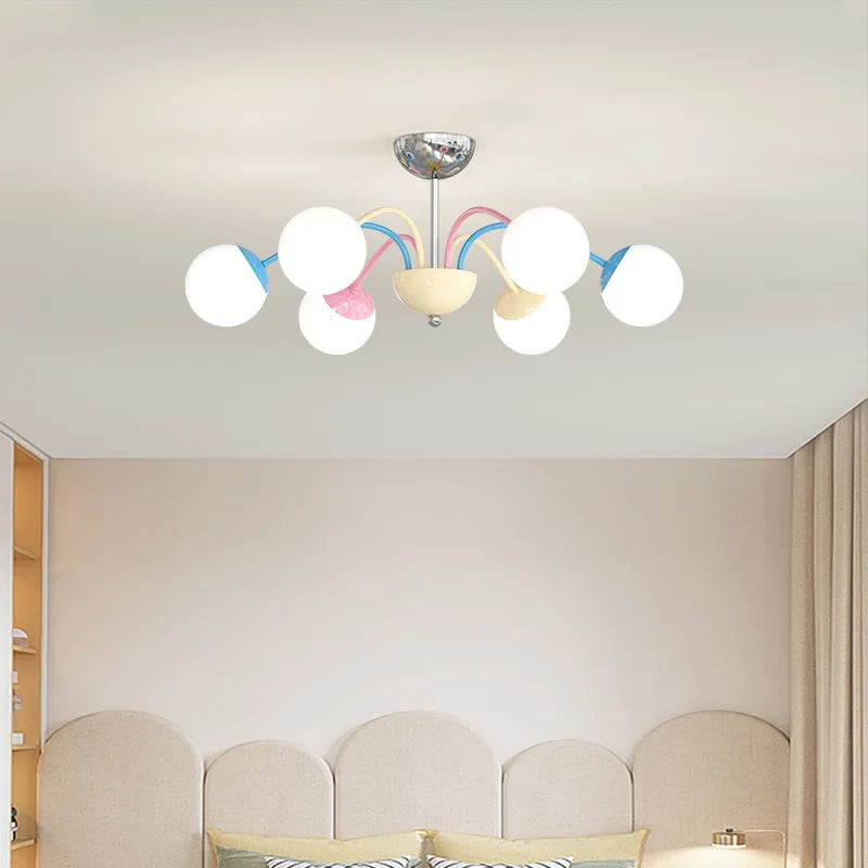 lustre bulle coloré moderne pour intérieur suspendu