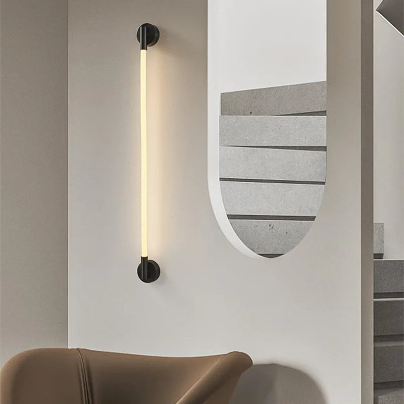 applique murale led en silicone et acier inoxydable pour intérieur