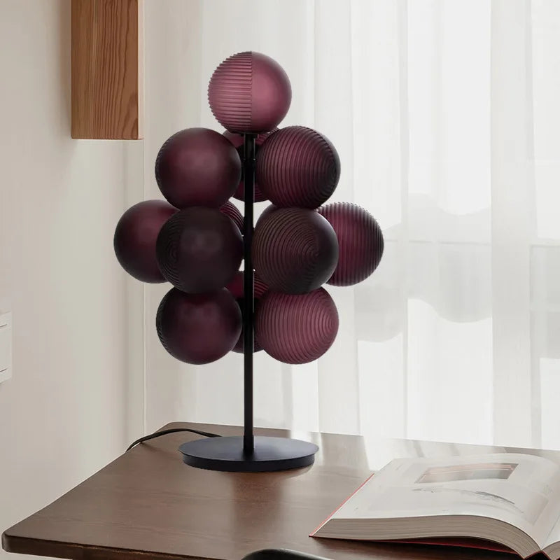 lustre créatif en verre design forme raisin pour intérieur moderne