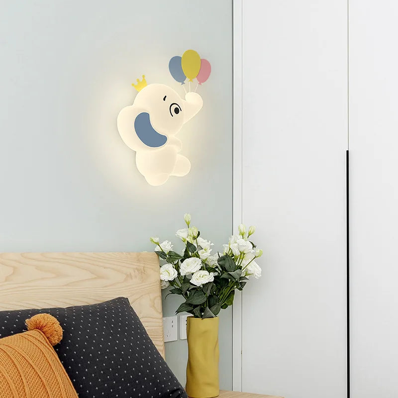 applique murale créative éléphants pour chambre d’enfant moderne et chaleureuse