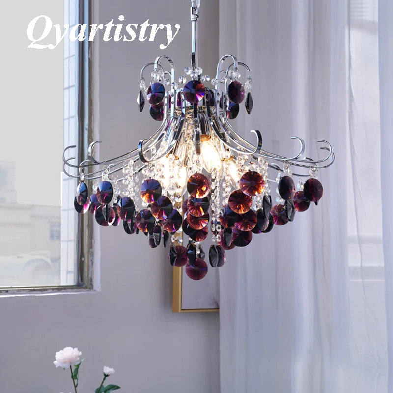 lustre de luxe en cristal suspendu pour duplex