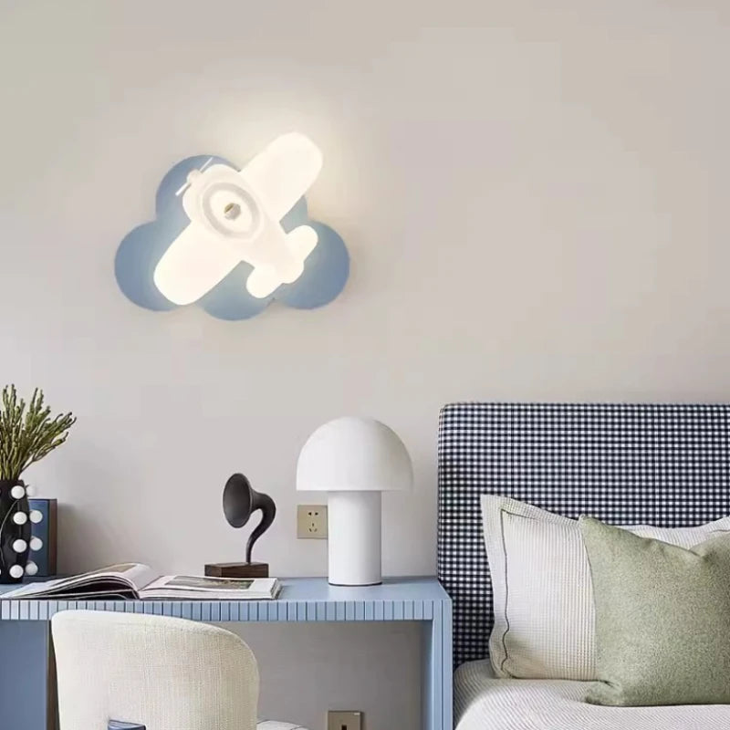 applique murale hélicoptère pour chambre d'enfant moderne et chaleureuse