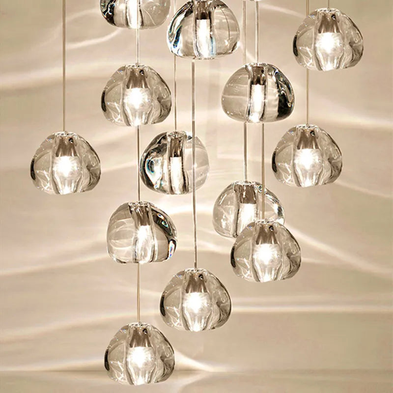 suspension moderne nordique en cristal pour décoration élégante