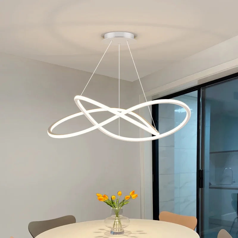 lustre moderne à led pour décoration intérieure élégante