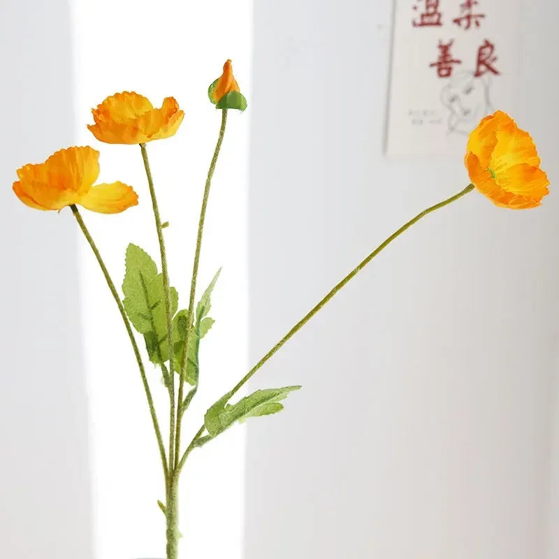 fleurs artificielles coquelicots pour mariage et décoration intérieure