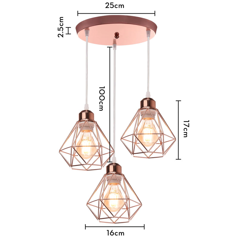 suspension moderne à têtes led pour intérieur design