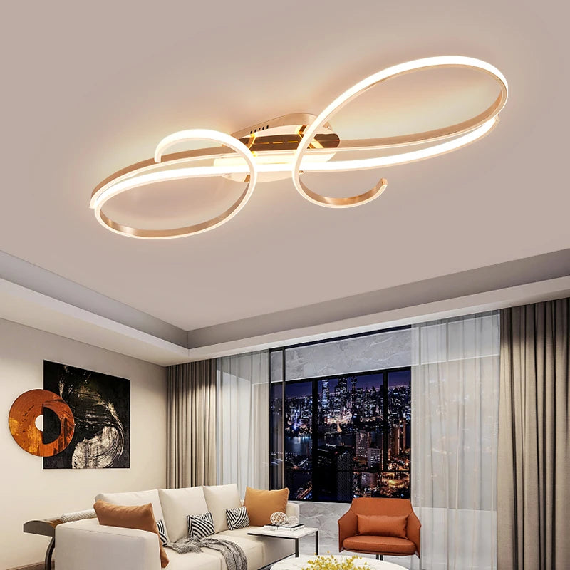 Electroplated Modern LED Chandelier, Suitable For Living Room, Bedroom, Carridor Foyer Study, Indoor Chandelier, Smart Home