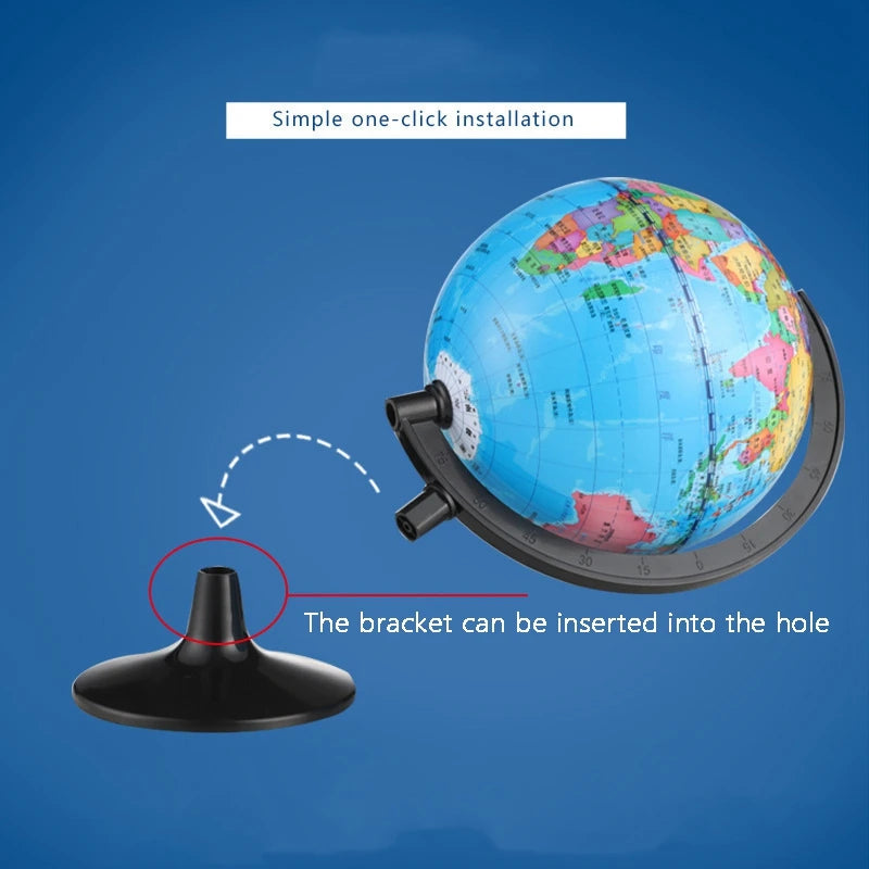 globe terrestre portable rotatif pour apprendre la géographie