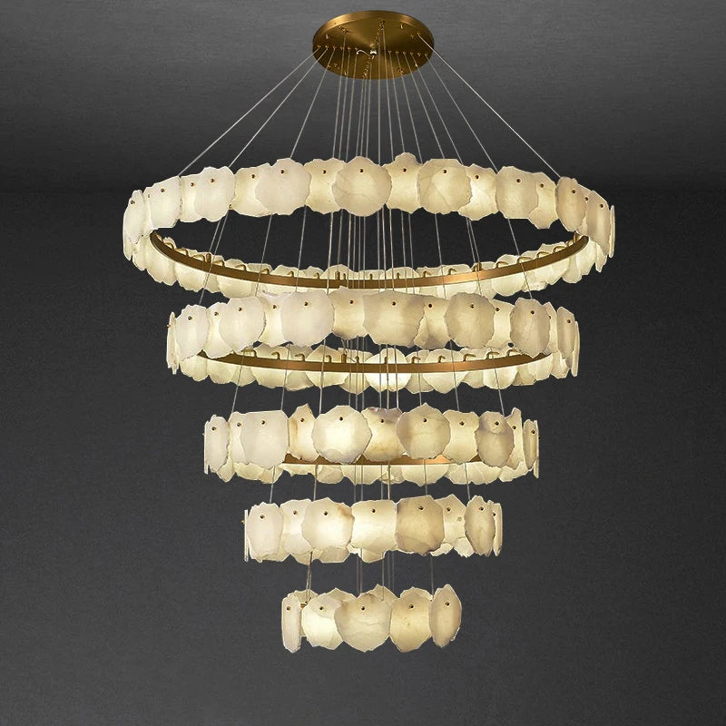 lustre en marbre naturel espagnol de grand luxe pour hôtel