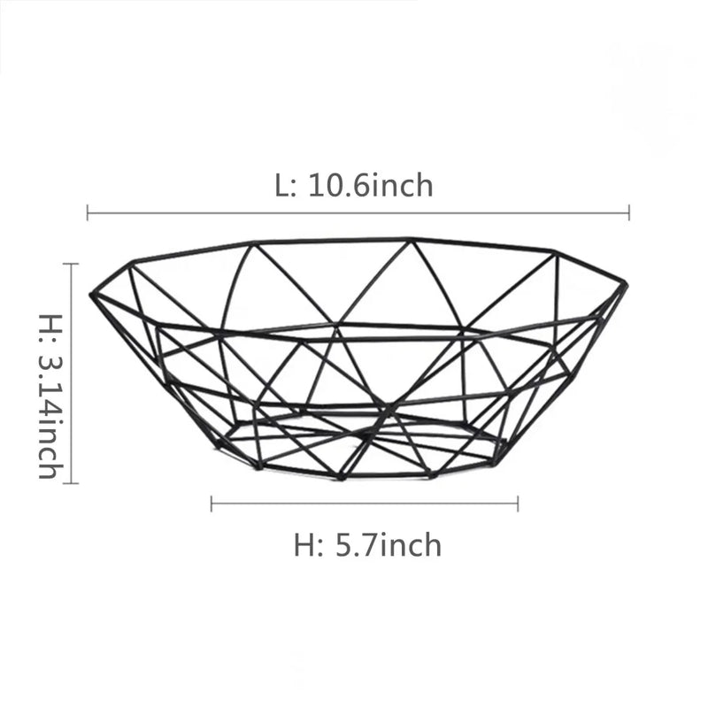 panier à fruits en fer multi-tailles pour rangement divers