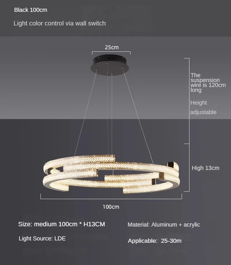 suspension design circulaire élégante pour intérieur moderne