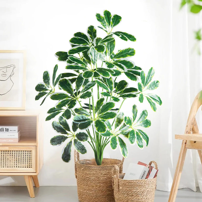 plantes artificielles de palmier et monstera pour décoration intérieure et extérieure