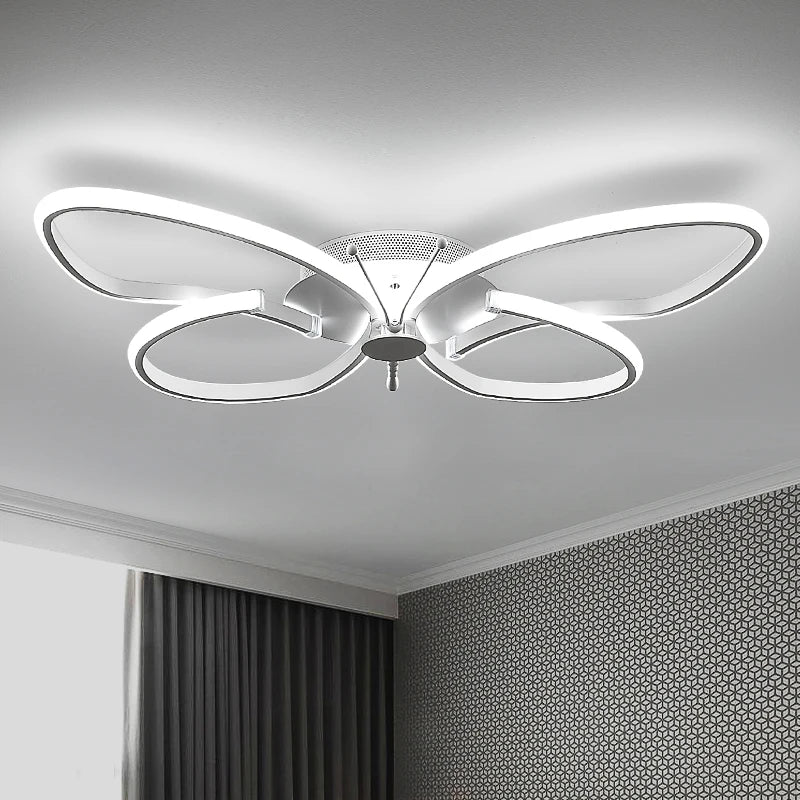 plafonnier led moderne papillon avec intensité variable décoratif