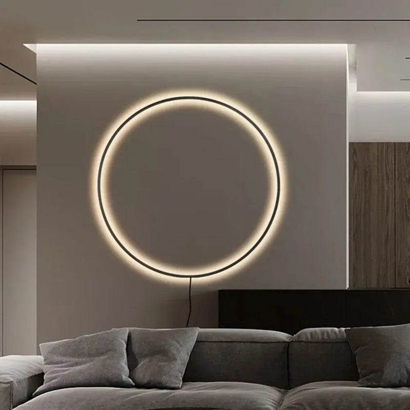 applique murale led design nordique avec prise usb ronde