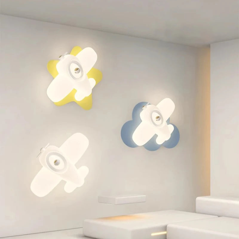 applique murale hélicoptère pour chambre d'enfant moderne et chaleureuse