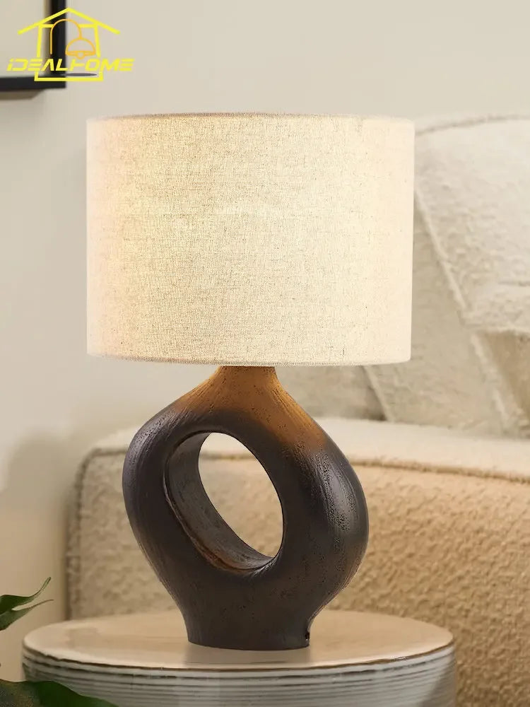 lampe de bureau moderne design en résine wabi-sabi décorative et artistique