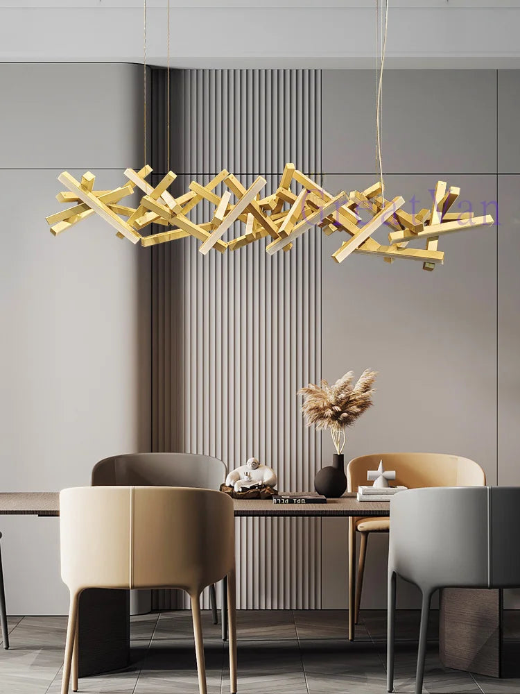 lustre moderne minimaliste en métal pour barre de restaurant