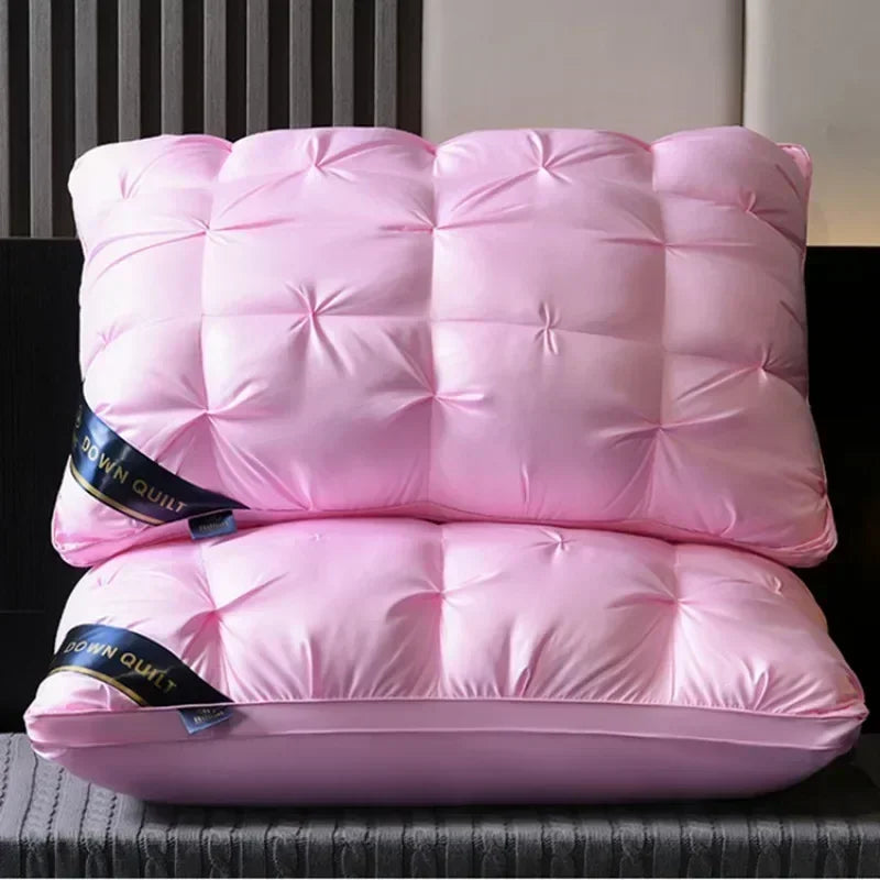 oreillers en duvet 3D doux et confortables pour un sommeil réparateur