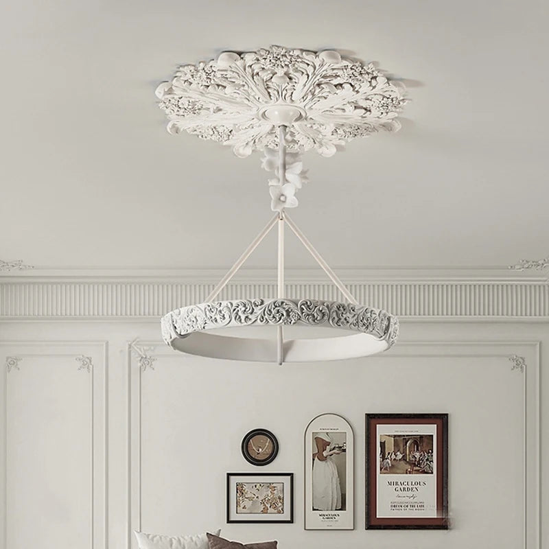 Aipaite Modern Faux Sculpture Round Chandelier is an indoor light fixture for living room, study and bedroom