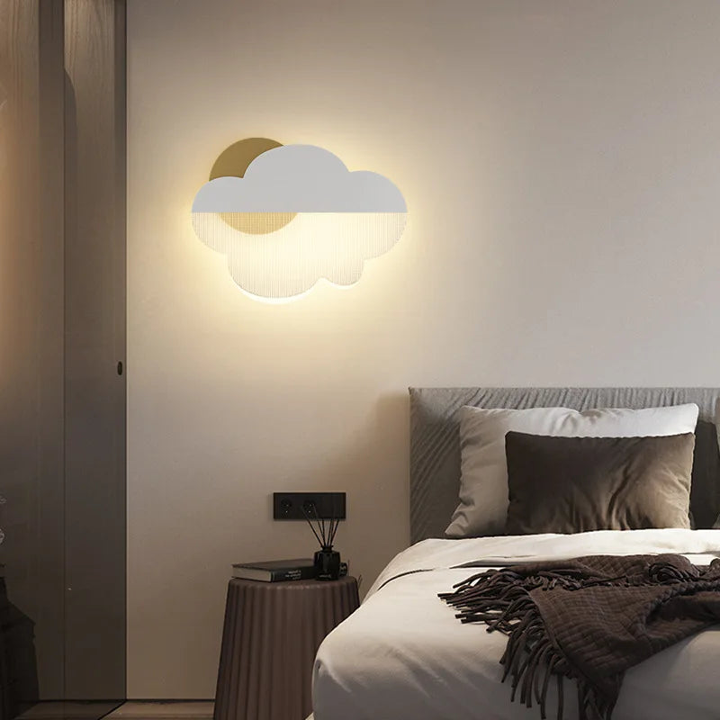 applique murale led en acrylique forme nuage décoration d'ambiance