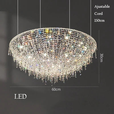 lustre en cristal rétro design luxueux pour décoration intérieure