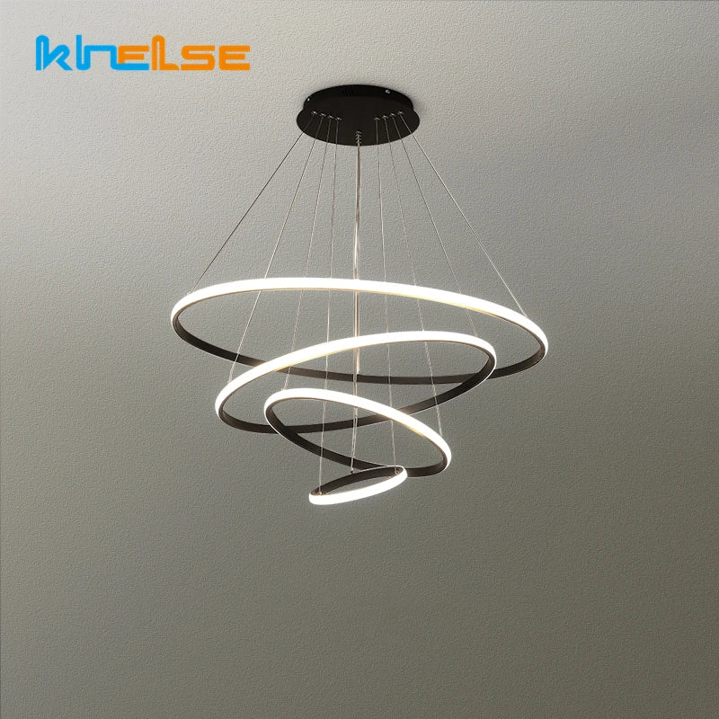 lustre moderne design cercle suspendu pour intérieur élégant