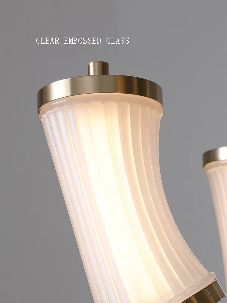 lustre led en verre design moderne de luxe