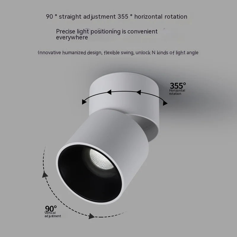 spot rotatif 355 degrés éclairage directionnel bande pliable intérieur