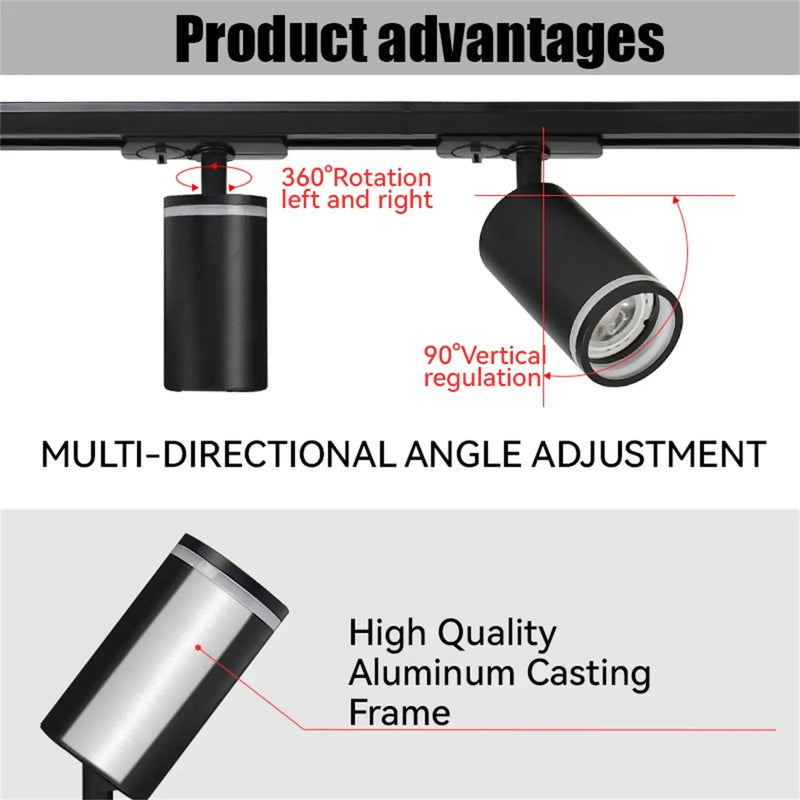 spot led décoratif pour rail de magasin intérieur