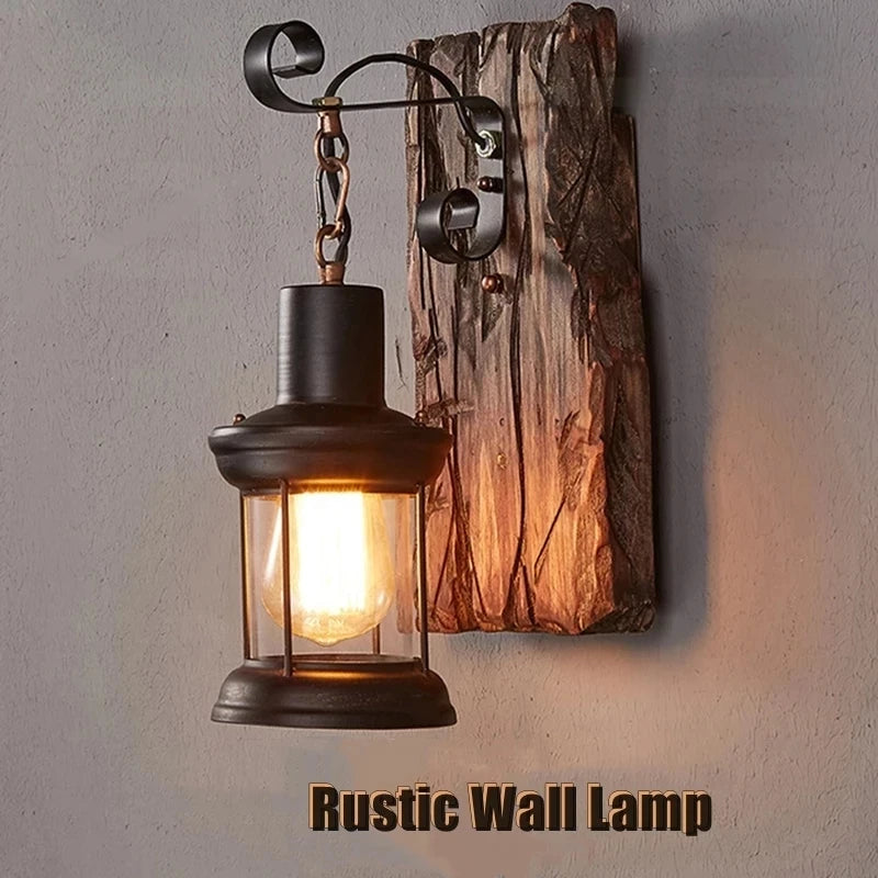 applique murale led rustique en fer vintage pour intérieur et extérieur