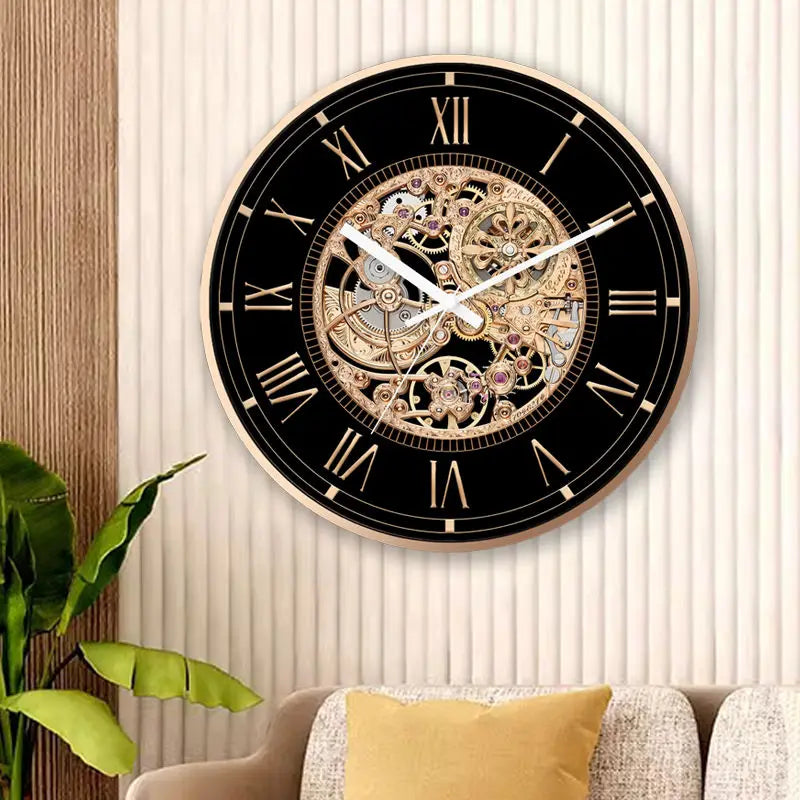 horloge murale rétro silencieuse à quartz pour restaurant américain