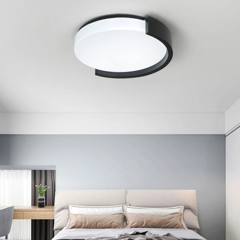 plafond moderne à leds simple décoratif lumière loft lampe ronde