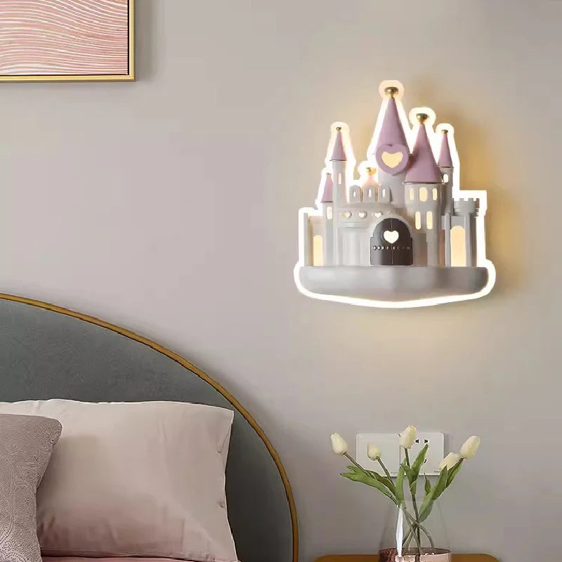 applique murale château romantique pour chambre d enfant moderne