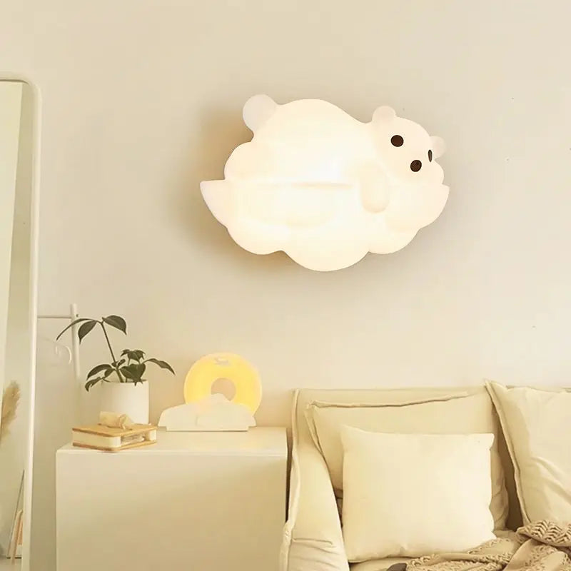applique murale décorative en forme d'ours polaire idéale pour intérieur