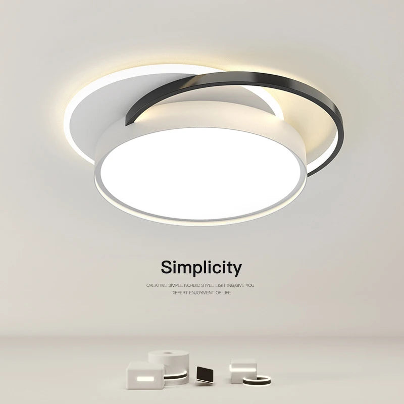 plafonnier led encastrable design minimaliste moderne combinaison ronde