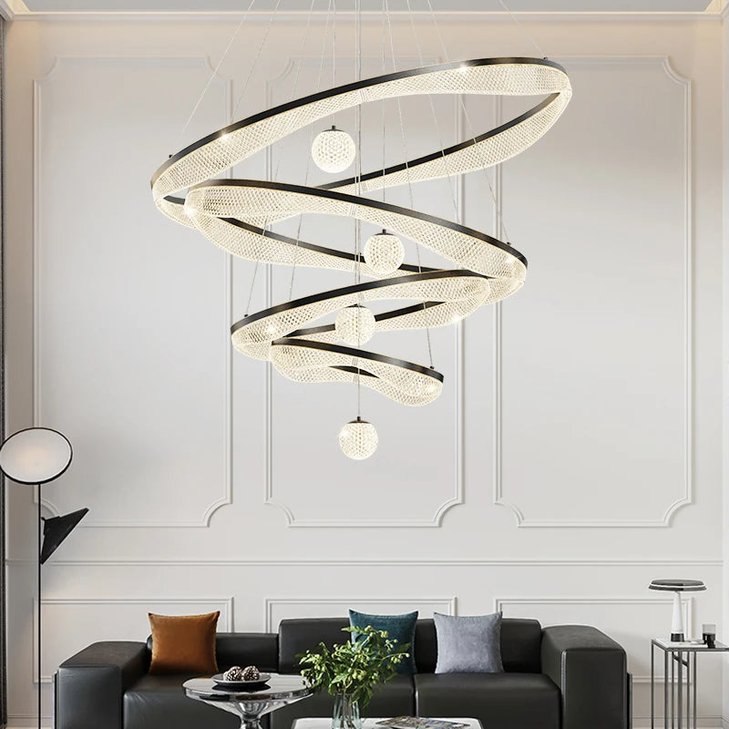 suspension moderne à led pour éclairage intérieur élégant