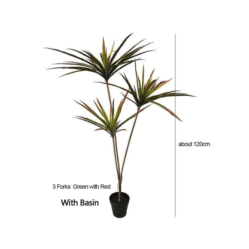 plantes artificielles dracaena pour décoration intérieure tropicale