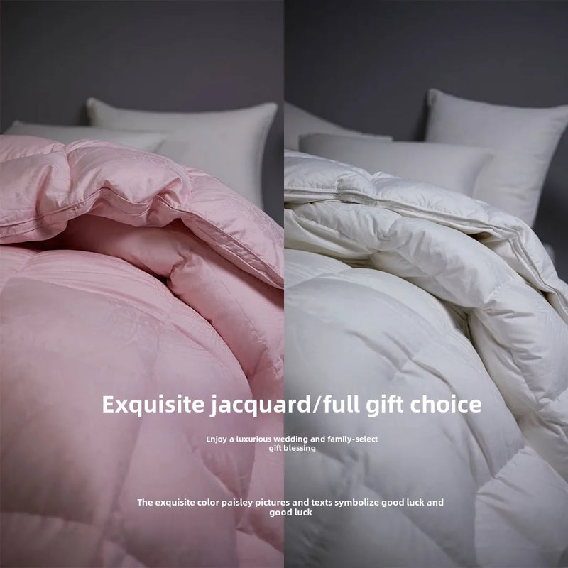 couette en duvet d'oie blanche pour printemps automne et hiver