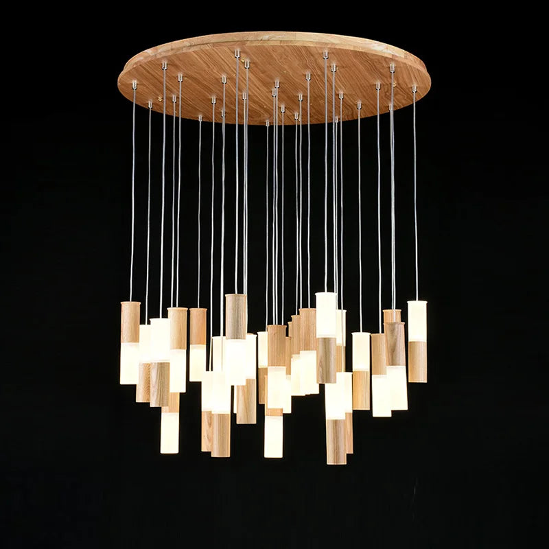 lustre en bois moderne pour éclairage intérieur design