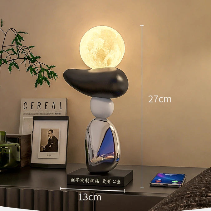 lampe à poser en pierre pour ambiance relaxante et décorative