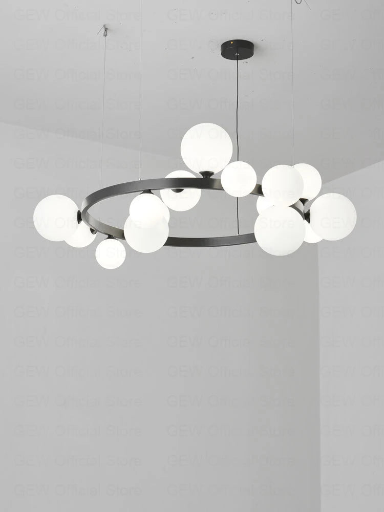 lustre minimaliste moderne cercle suspension lumières décoration maison