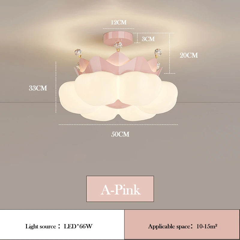 plafonnier romantique en forme de nuage pour chambre d'enfant