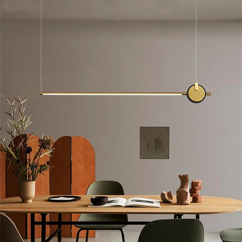 lustre moderne minimaliste en acrylique pour bureau et espace de travail