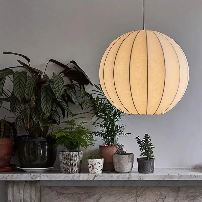 lustre en soie rétro chinois style minimaliste pour décor intérieur