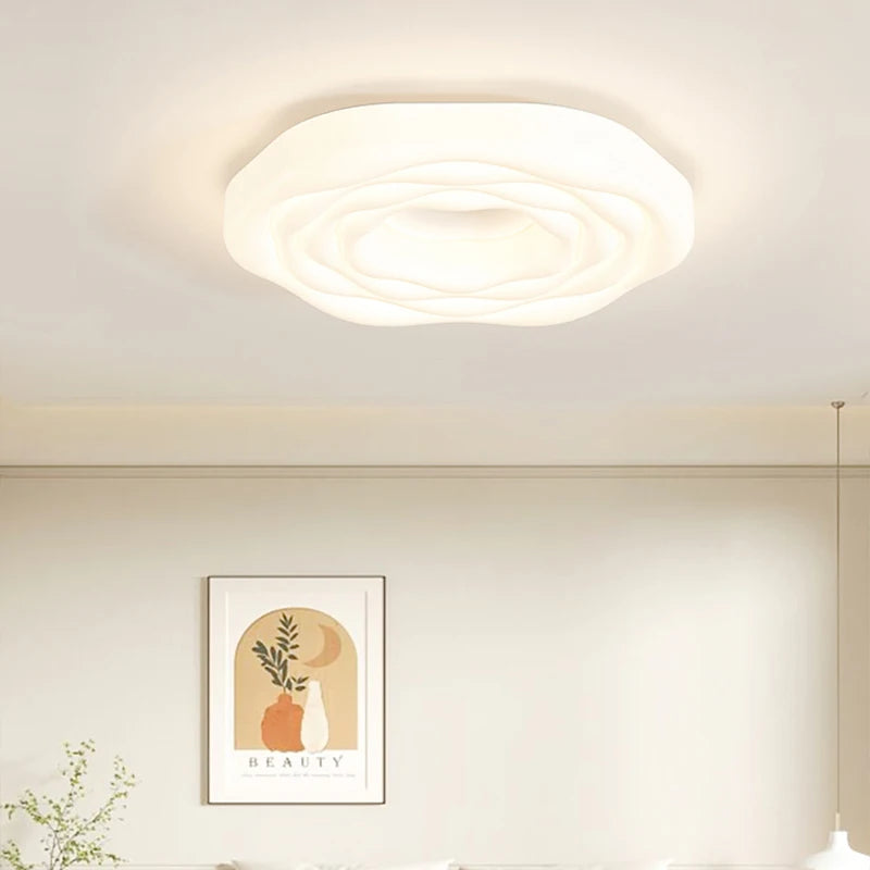 plafonnier led design moderne en forme de rose pour éclairage intérieur