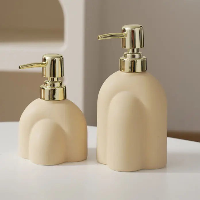 distributeur de savon en céramique portable pour shampoing et eau